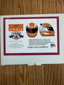 2016 AARIS NASCAR JGR CARL EDWARDS #19 MINI SIGNED HELMET JGR CEARRIS16 BRANDART - Picture 1 of 7