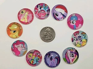 10Pcs my little pony Mixed Lot glass Flatback Cabochon Hair Bow Center Supply - Picture 1 of 2