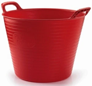 PlasticForte Eco Flexible Garden Builders Storage Tub Trug Bucket 42L - Red - Picture 1 of 1