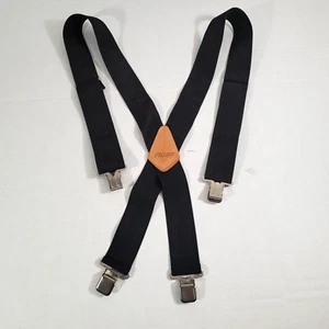 AWP Work Suspenders 1L-611-BK-1 Large Black Heavy Duty 2” Wide Adjustable - Picture 1 of 3