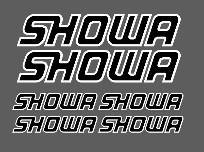 5 Adesivi HRC SHOWA Moto Gp Nero bordo Bianco