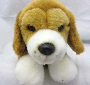 GANZ WEBKINZ SIGNATURE LYING BEAGLE PUPPY DOG GOLD STUFFED ANIMAL PLUSH TOY 11in - Picture 1 of 4