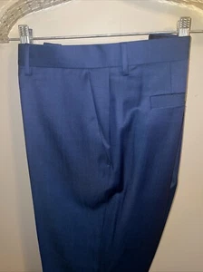 NWT Ted Baker London Blue Dress Pants Size 36R Wool Karl Soft Construction - Picture 1 of 5
