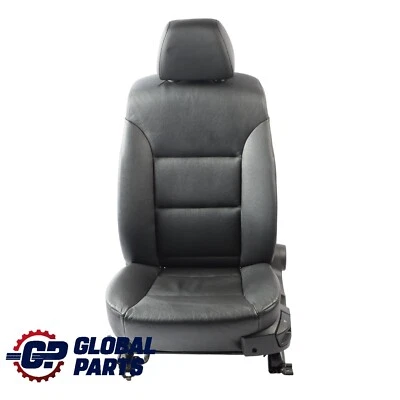 BMW E60 E61 Black Leather Dakota Front Left N/S Seat Interior Passenger Side - Image 1 of 4