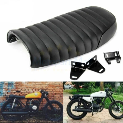 Asiento de corredor de café plano para motocicleta asiento de joroba apto para Honda Suzuki Yamaha ATV Foto 1 de 4