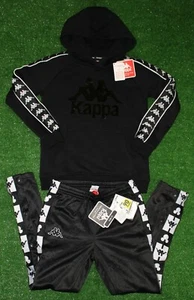 Kappa Youth Banda Hurtado Logo Hoodie & Mickey 90yrs Track Pants Set, Black, 10Y - Picture 1 of 12
