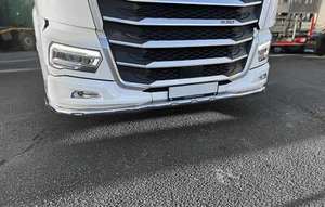 Barre de pare-chocs sous pare-chocs + LED + feux bas pour DAF XF XG tube avant bas en acier inoxydable - Photo 1/3