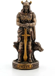 Freyr Norse Gods Painted Polystone Miniature Figurine Home Decorative Collection - Picture 1 of 7