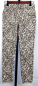 Justice Animal Print Mid Rise Pull On Elastic Waist Jeggings Youth Size 14 - Picture 1 of 3