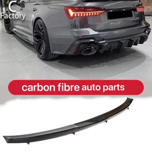For Audi RS6 Avant C8 Wagon 19UP Dry Carbon Fiber Rear Trunk Spoiler Middle Wing - Picture 1 of 12