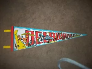 VINTAGE DELAWARE THE FIRST STATE SOUVENIR PENNANT APPROX. 27" - Picture 1 of 1