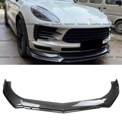 For Porsche Macan Universal Front Bumper Lip Spoiler Splitter Carbon Fiber - Image 1 of 4