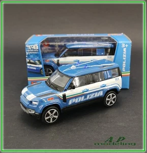 modellino auto 1/43 land rover defender 110 polizia suv fuoristrada bburago - Foto 1 di 7