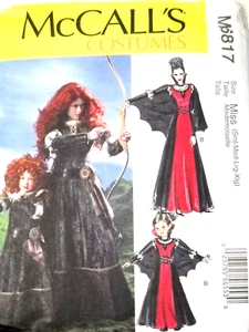 Merida Brave Vampire Dress Costume Misses size S-XL McCalls 6817 Sewing Pattern - Picture 1 of 2