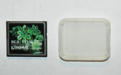 Kingston Elite Pro 8GB 133x - CompactFlash I Card - CF/8GB-S2 + Case. Excellent - Image 1 of 4