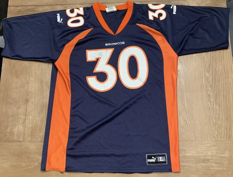 VTG 90’s Puma NFL Denver Broncos men’s #30 Terrell Davis jersey size Large USA Cover