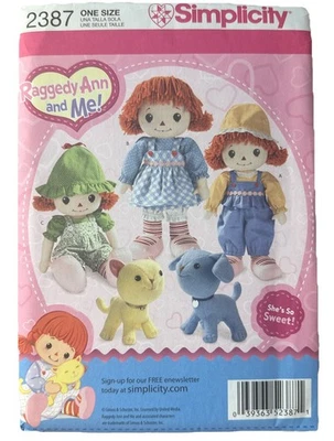 Simplicity Pattern 2387, Raggedy Ann and Me! New! - Image 1 of 4