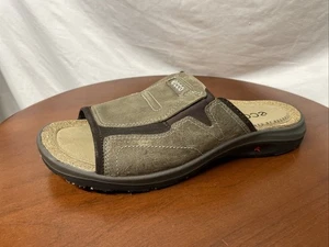 Ecco Receptor Braun Leder Komfort Pantoletten Sandalen Herren Größe 43 US 9,5 - Bild 1 von 5