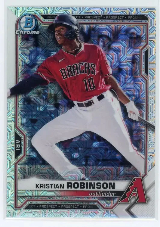2021 Bowman Chrome Kristian Robinson Mojo Refractor BCP-158 Arizona Diamondbacks - Image 1 of 1