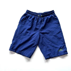Eddie Bauer Boys Size Medium 10/12 Swim Trunks Pockets Blue Green - Picture 1 of 7