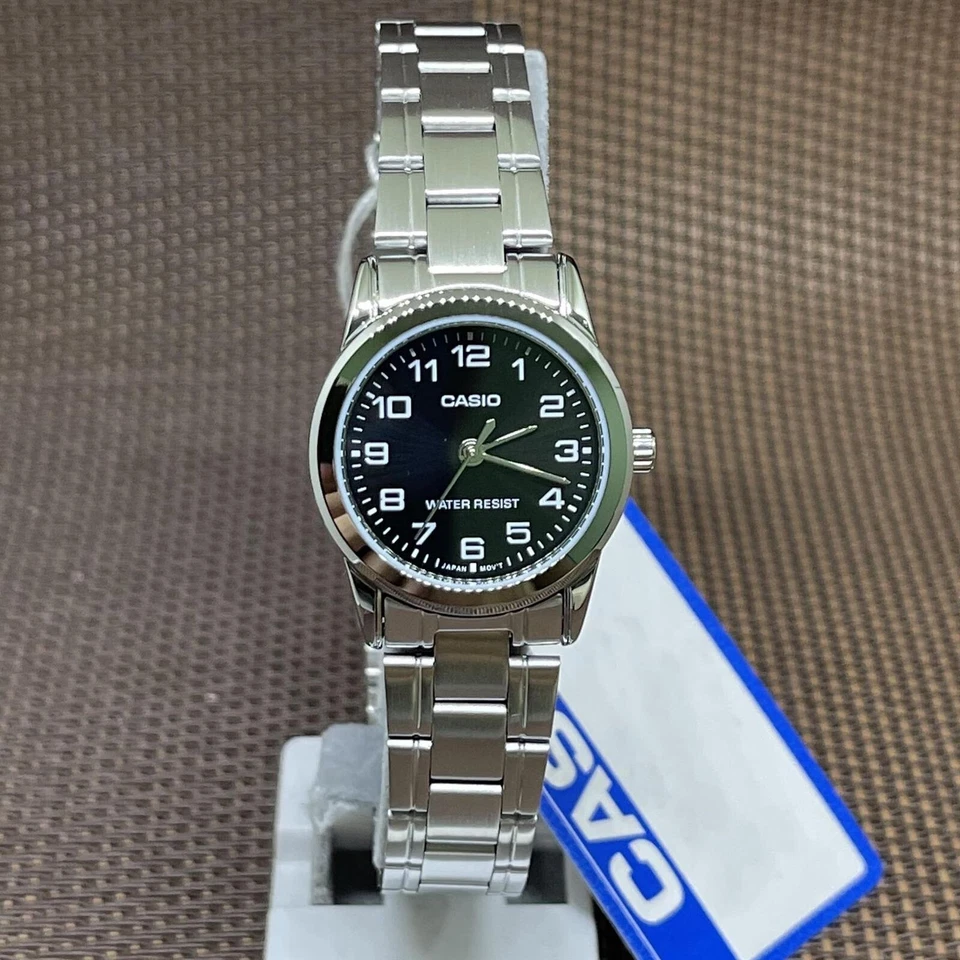 Orologio Donna Casio Ltp-v001d-1b Bracciale acciaio Nero Vintage Classico