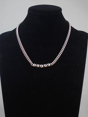 Brighton Silver Plated PRETTY TOUGH Chain Collar Necklace JM7353 $78 - Image 1 of 2