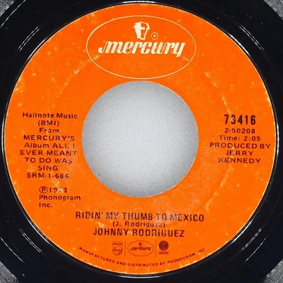 JOHNNY RODRIGUEZ Release Me MERCURY 73416 VG 45rpm 7" 1973 Country - Image 1 of 4