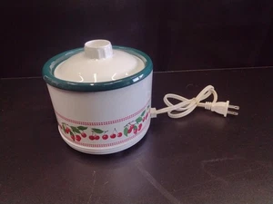  Little Dipper Rival Crock Pot Stoneware Mini Slow Cooker 32041 Cherries Dip Pot - Picture 1 of 6