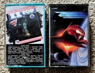 ZZ TOP - The Best of + Afterburner CASSETTE Tape Lot x2 * EXCELLENT Foto 1 de 4