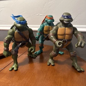 Juguetes TMNT 12" Michelangelo Donatello Leonardo 2002 Playmates - Imagen 1 de 16