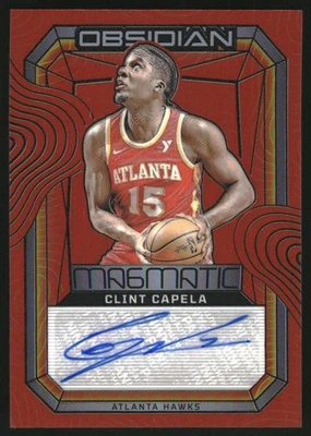 2023-24 Obsidian Magmatic Signatures Electric Orange Flood #8 Clint Capela /75 - Image 1 of 2
