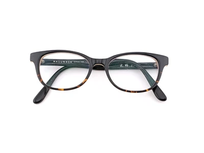 Masunaga Eyeglasses, Frames Only, Model 034 Black/Tortoise, 48-17-145, Japan - Image 1 of 4