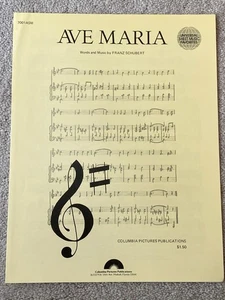 1973 AVE MARIA Sheet Music by Franz Schubert - Picture 1 of 3