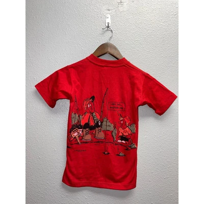 Camisa Juvenil Vintage Estampado de Prueba Papá Pesca Pez Gráfico Escritura Color Mediano Niños Foto 1 de 4