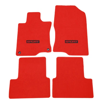Alfombra de piso roja antideslizante delantera trasera Fit 09-14 Acura TSX 4 PIEZAS con deporte Foto 1 de 3