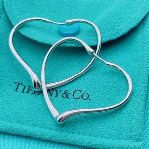 Tiffany & Co. Open Heart Hoop Earrings, Small - Picture 1 of 10