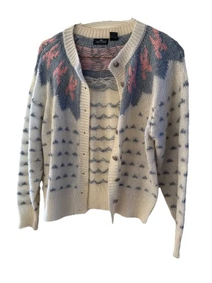 Cárdigan suéter tejido vintage años 90 Cabin Creek Fair Isle grande para mujer Foto 1 de 4