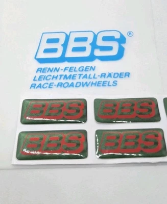 bbs Logo 4x Aufkleber Gel Sticker Lenkrad Interieur Konsole Cockpit Emblem felge - Bild 1 von 4