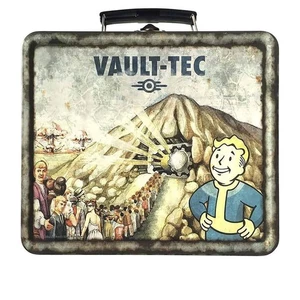 Fallout 4 Vault-Tec Weathered Tin Tote Prop Replica - Picture 1 of 2