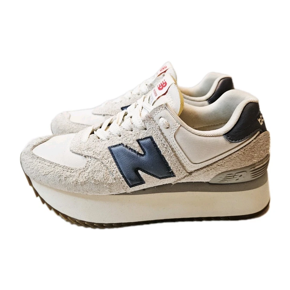 Zapatilla deportiva New Balance 574 Unisex WL574ZQA Plataforma Moonbeam Sea Salt Talla 7W/5,5 M Foto 1 de 4