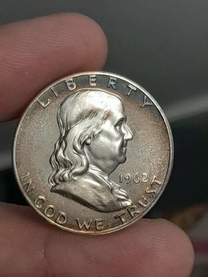 1962- P Proof Franklin Half Dollar Toned #1 - Image 1 of 4