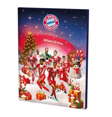 FC BAYERN MÜNCHEN FC Bayern Adventskalender 2025 Schokolade mit Gutschein & VIP-Ticket Gewinnspiel