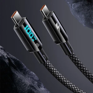 PD 100W Super Fast Charger Lead Adapter Cable USB Type-C with Display Data Sync - Picture 1 of 18