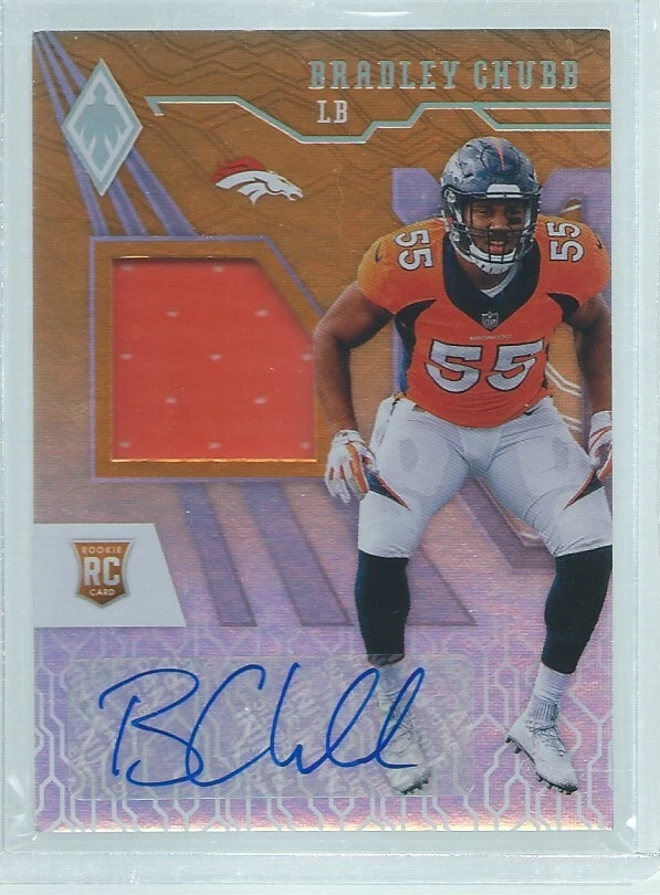 BRADLEY CHUBB 2018 PANINI PHOENIX ORANGE JERSEY AUTO RC #D 91/125 - Image 1 of 1