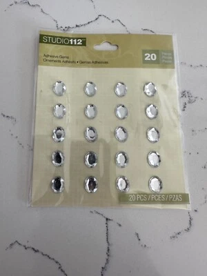 K&Company Studio 112 20 piezas gemas adhesivas de diamante ovaladas álbumes de recortes diario Foto 1 de 4
