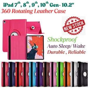360° Rotating Smart Leather Case for iPad 7th 8th 9th 10th Gen 10.2 10.9" Cover - Picture 1 of 32