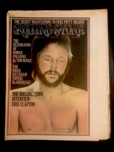 1974 #165 Rolling Stone Magazine ~ ERIC CLAPTON ~ No Label ~ Newsstand Copy - Picture 1 of 2