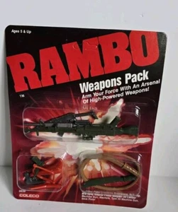 Accesorios de figura de acción Coleco Rambo 1986 vintage - paquete de armas estuche stock - Imagen 1 de 6