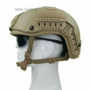 In US FAST Green Black Level 3 Bulletproof Tactical Helmet UHMWPE BALLISTIC IIIA - Picture 1 of 15