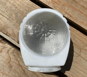 Housse d'ampoule unique en verre lait vintage 971A - Photo 1/7